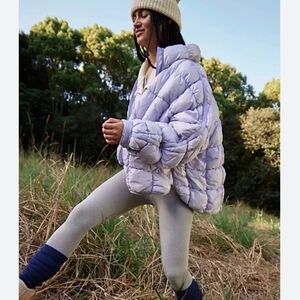 Free People Movement Scrunchy Glossy Pippa  Packable Puffer Jacket SZ-XS Nwot